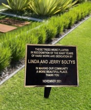 Customized memorial heavy brass metal outdoor plaque - Garden memorial plaque- C