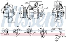 Compressor, air conditioning for MAN VW NISSENS 890893