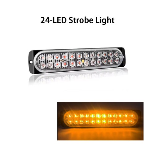 2x24LED Car Strobe Flashing Recovery Lamp Amber Truck beacon Lights 12V 24V - Bild 18 von 19