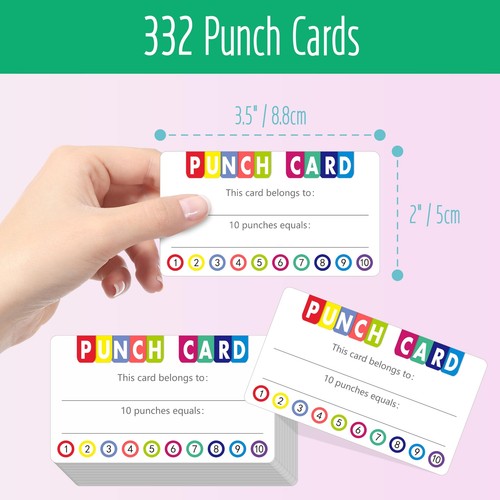 332Pcs Reward Punch Cards Behavior Incentive Awards for Kids Students Teachers - Picture 6 of 6