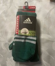 Adidas Baseball socks Pair of 2 Large Green