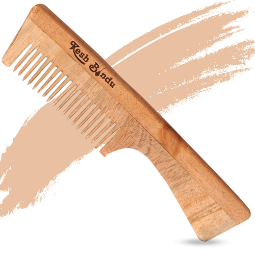 hair comb Handmade 100% Natural Green Sandalwood Hair Detangler Wooden Comb - Picture 2 of 7