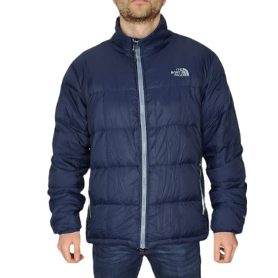 blue north face puffer jacket