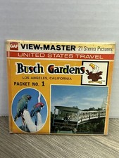 View-Master Busch Gardens No 1 Los Angeles CA 3 Reels Packet Vintage 1975 Rare