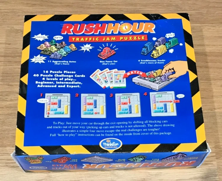 Vintage ThinkFun RUSH HOUR The Ultimate Traffic Jam Puzzle - Image 2 of 3