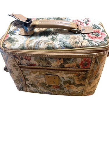 Vintage Leisure Luggage International Tapestry Train Case Bag - Picture 9 of 9