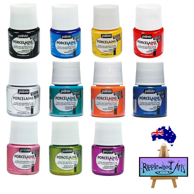 Pebeo PORCELAINE 150 Paints 45ml Bottles - Gloss Matt Pastel & Shimmer Paints Pebeo PORCELAINE 150 Paints 45ml Bottles - Gloss Matt Pastel & Shimmer Paints