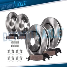 12.80" Front 12.99" Rear Rotor Brakes Pads for Ford Flex Explorer Taurus MKT MKS