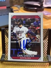 Carl Chester Signed Autographed 2020 Round Rock Express Team Set Card Rangers