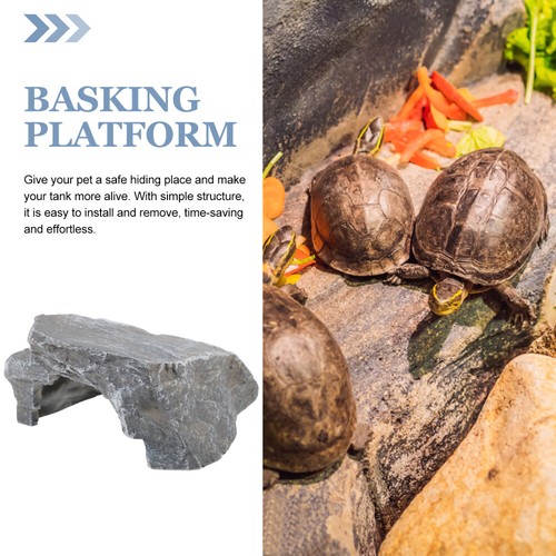 Tortoise Platform Rockery Decoration Small Terrarium Realistic Reptile Cave - Picture 4 of 12