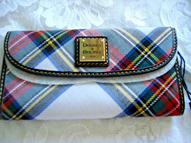 dooney and bourke tartan plaid wallet