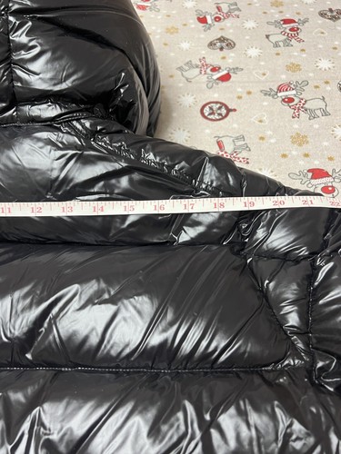 PRE-OWNED MONCLER BLACK POLYAMIDE SHORT DOWN JACKET MAYA FOR MEN SIZE:4 L - Picture 14 of 15