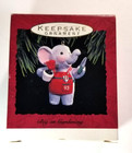 Vintage Hallmark Keepsake Ornament Big in Gardening Elephant 1993 Handcrafted