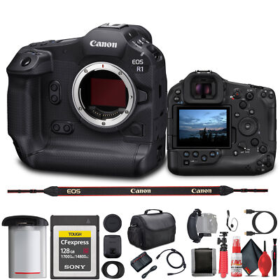 Canon EOS R1 Mirrorless Camera - 24MP, Full-Frame Stacked BSI CMOS Sensor Bundle