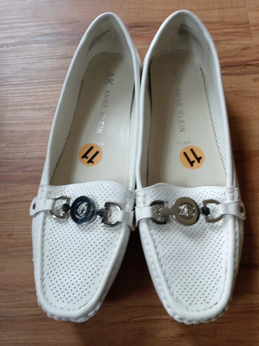 Anne Klein White Genuine Leather Women s Shoes Size 11