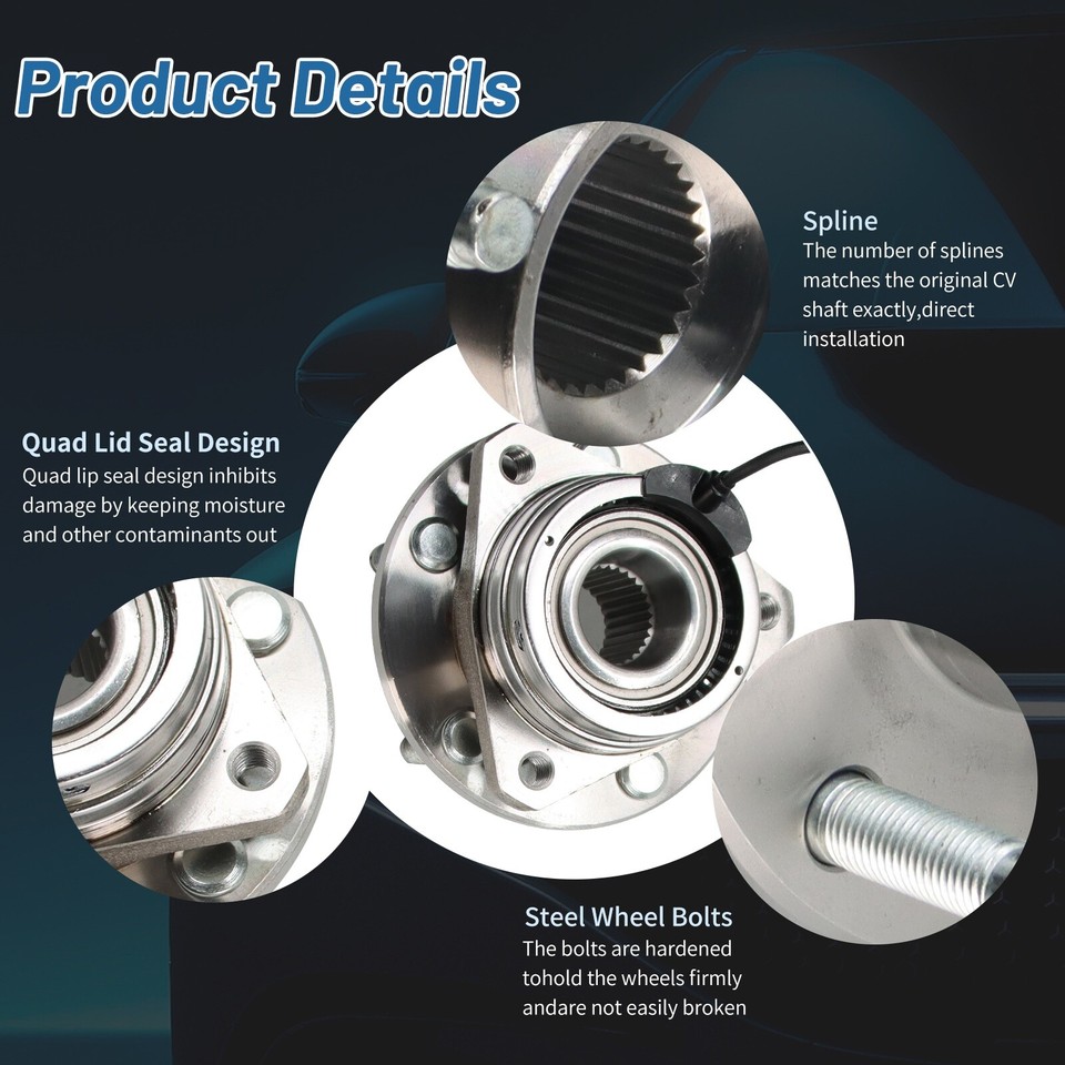 Rear Wheel Bearing Hub For Chevy HHR Malibu Cobalt Pontiac G6 Saturn Aura 512285 - View #7