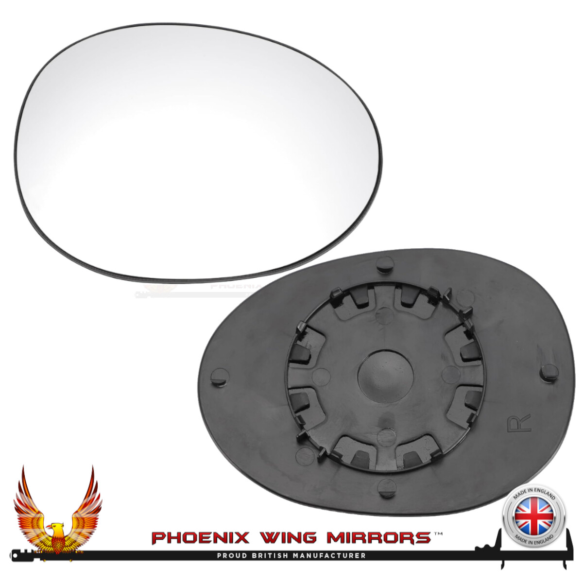 For Toyota Aygo Mk1 Door Wing Mirror Glass 2005-2014 Clip On Right Hand Side