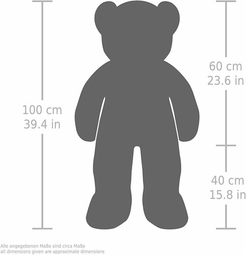 BRUBAKER XXL Teddy Bear 100 cm / 40" with Red Plush Heart I Love You for Couple - Picture 25 of 36