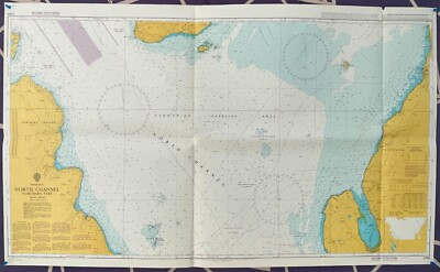 #ad Admiralty 2199 British Isles North Channel Northern Part Vintage Map Ship Charts $79.00