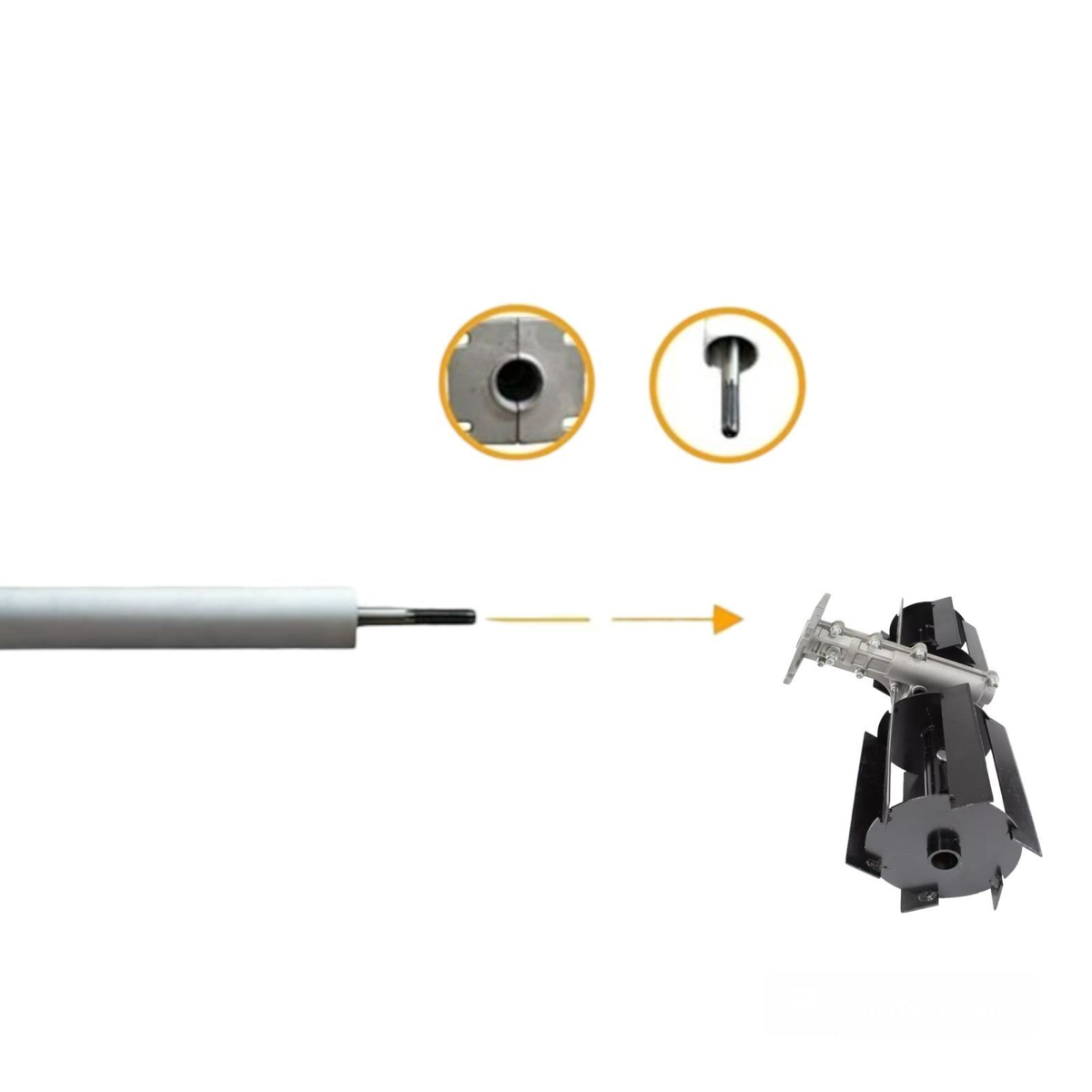 FRESA ZAPPA ZAPPETTA Rotante Diserbo Coltivatore Per Decespugliatore A