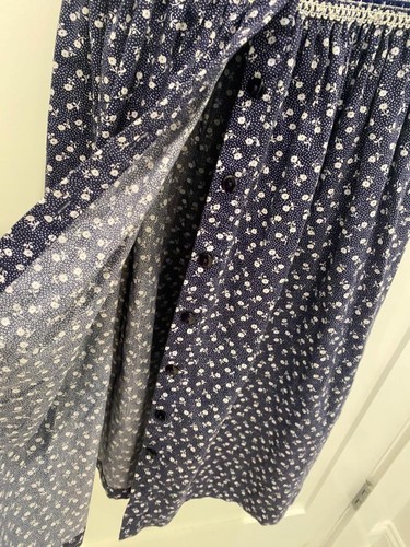 Laura Ashley Vtg Mother & Child 1980s Navy Print Dress Cottagecore Girls Sz 9 - 第 9/10 張圖片