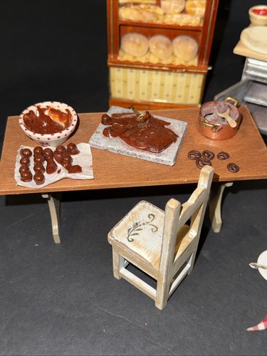 Vintage OOAK Artisan Miniatur Puppenhaus 1:12 Dressed Etagere Bäckerei Küche - Bild 7 von 13