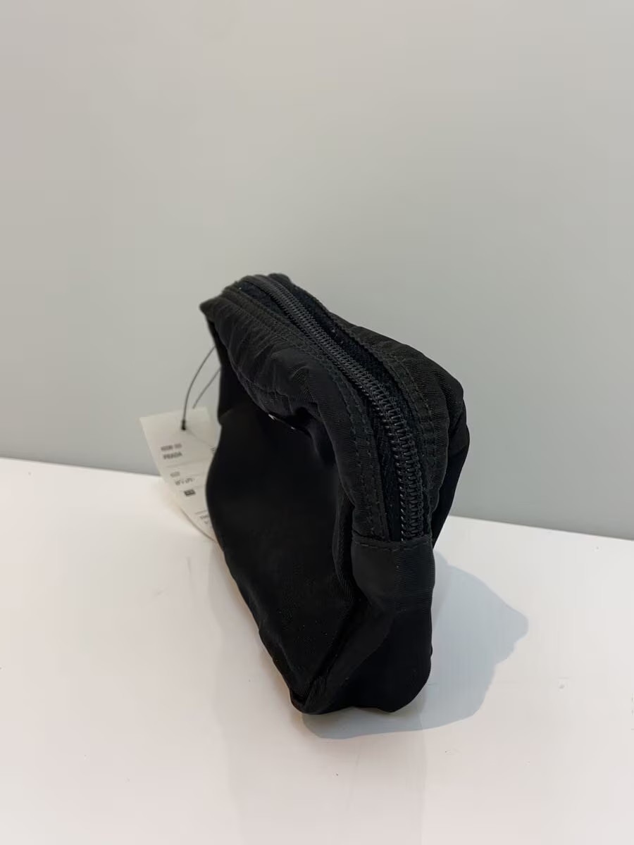 PRADA Pouch Nylon Black Solid Authentic Rare Exce… - image 2