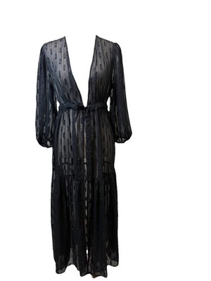 Express Black Textured Women s Kimono Size Small-Medium