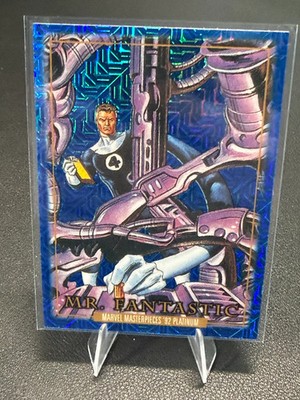 2024 Marvel Masterpieces '92 Platinum #59 Mr. Fantastic Blue Traxx