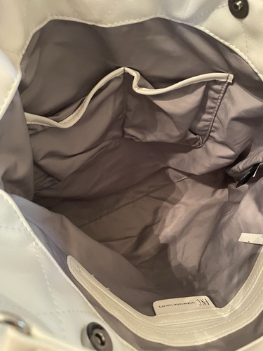 NWT Kyliee Quilted Faux Leather White Large Shoulder Bag- For Macys - Afbeelding 9 van 18