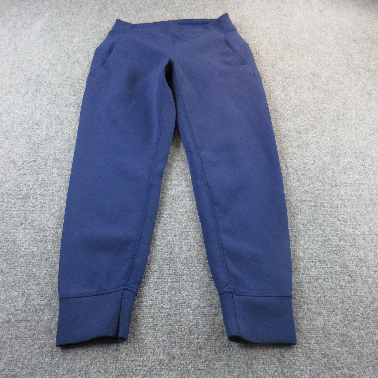 Lululemon Pants Womens 8 Navy Blue Joggers High Rise Cuffed Ankle Pockets Yoga