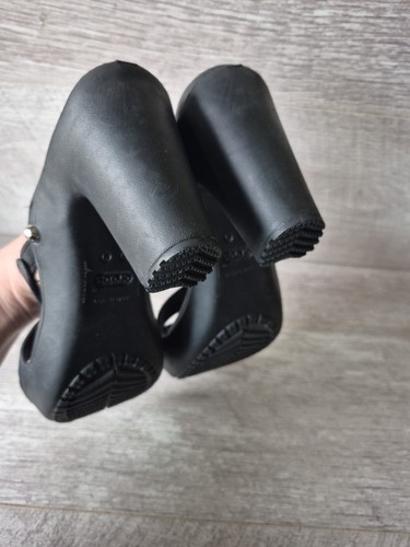 CROCS Cyprus UK 6.5 / W9 Black High Heel Chunky Sandals Cross Straps Comfort - Picture 9 of 9