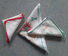 3 verschiedene Kinder-Stofftaschent&uuml;cher * ca. 20 cm * Baumwolle ***