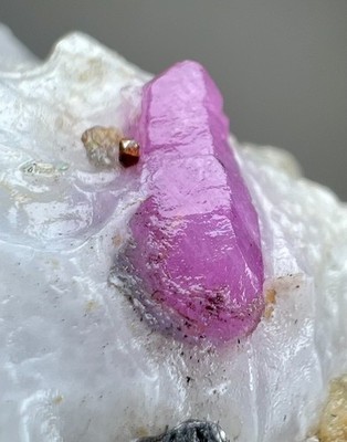 125 CT , Beautiful!!Natural Red Ruby Crystal ,mica ,on matrix From Jegdalek @Afg