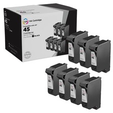 LD Reman Replacement Ink Cartridges for HP 51645A HP 45 Set of 7 Black