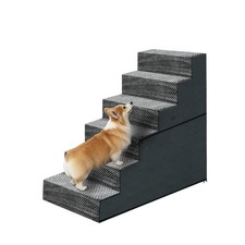 28" H Dog Stairs for Small and Medium Dogs 6-Step Ramps for High Beds and Cou...
