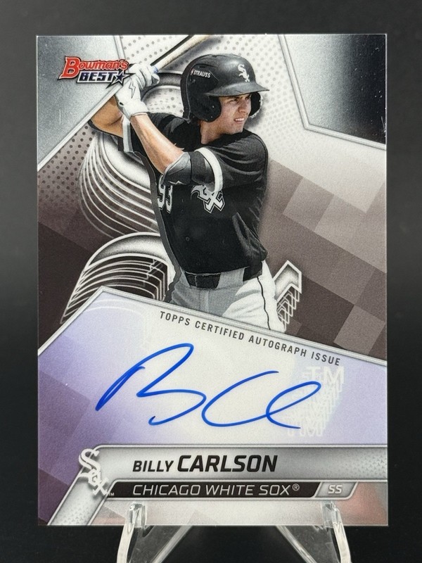 Billy Carlson 2025 Bowman’s Best Refractor ON CARD Auto B25-BCA