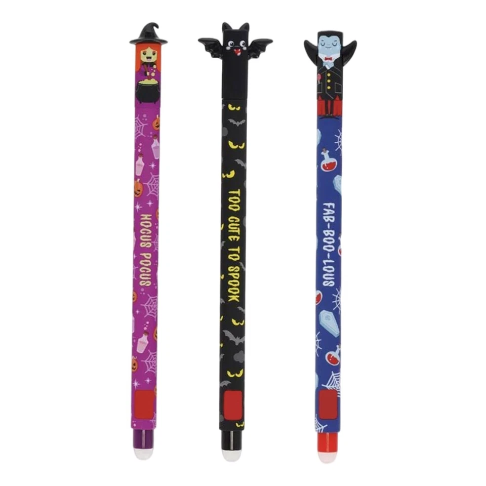 Set of 3 Halloween Gel pen With Erasable Ink Witch Bat 5ml for Halloween 5ml - Image 2 of 4