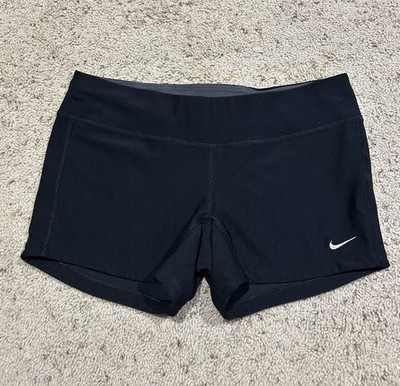 Nike Running Shorts sz M Dri-Fit Volleyball Workout 3  Shortie Shorts BLACK E26