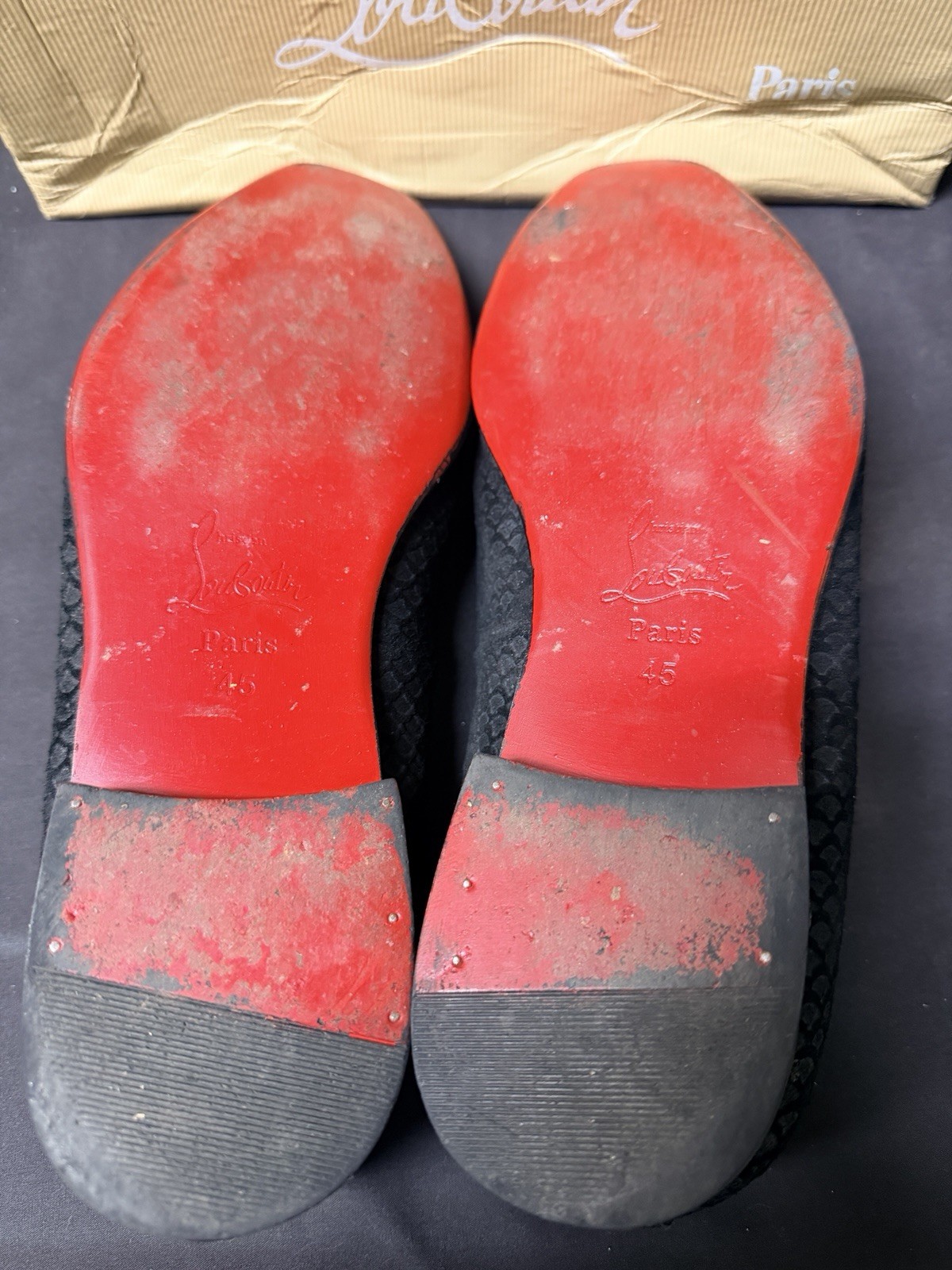 Louis Flat Black Python  Embossed  Leather Loafer… - image 7