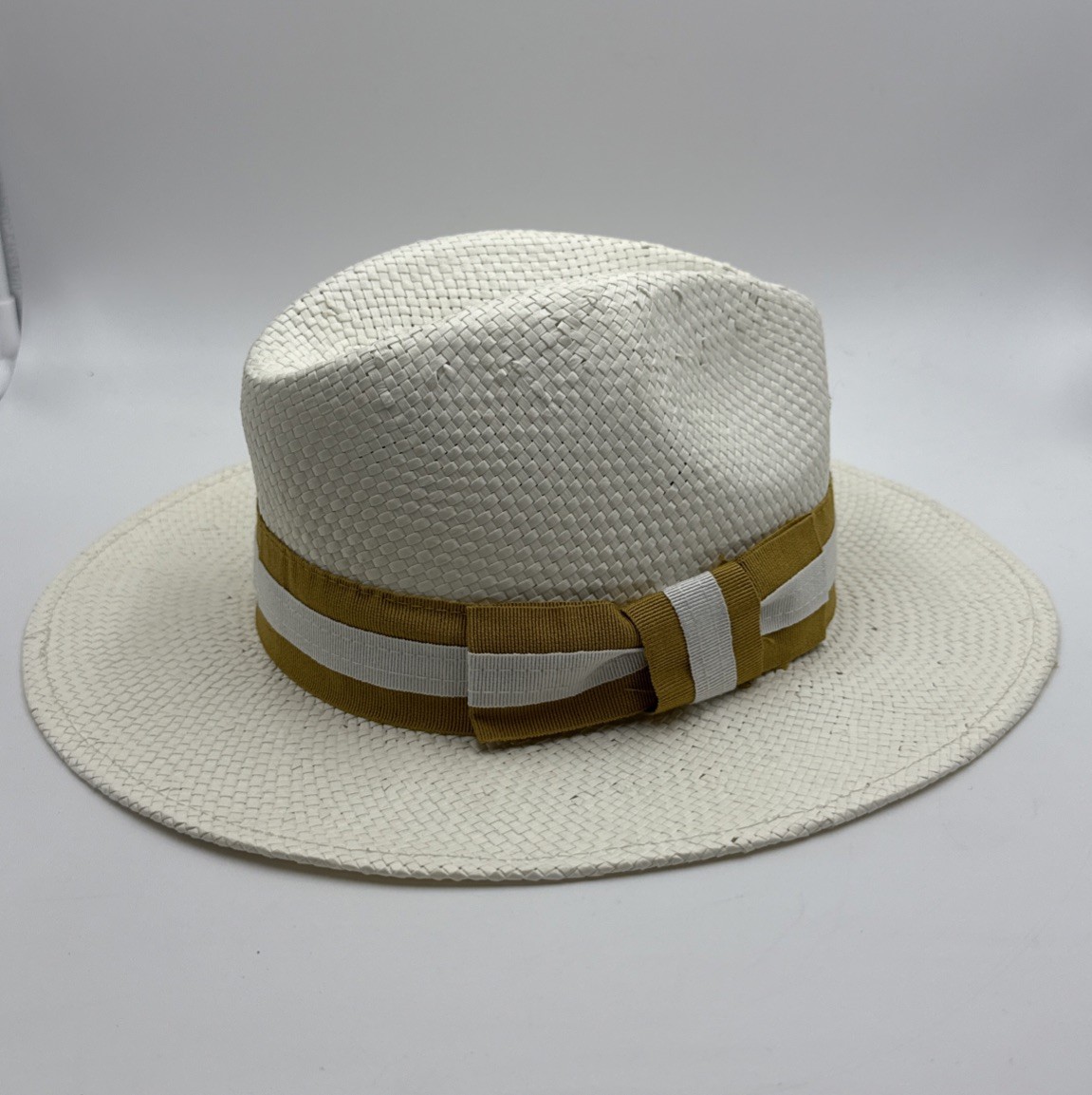 Saks Fifth Avenue Suitsupply White 100% Paper Panama Hat Summer Italy