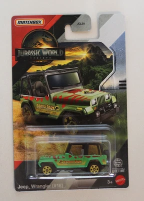 Matchbox - Jurassic World - Jeep Wrangler Jurassic Park ( #18 ) - JGL59 - Photo 1/4