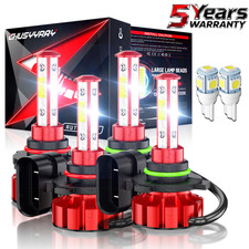 For Toyota RAV4 1998 1999 2000 4X 9005&9006 LED Headlight Bulb High Low Beam
