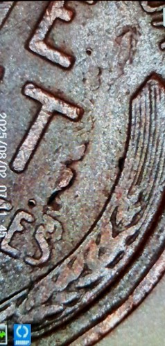 1938 P Lincoln Wheat Cent Penny NICE Reverse Lamination Peel Crack Tear Error - Picture 5 of 7