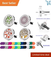 Car Aromatherapy Oil Diffuser 4 Pack Felt Pads Fresh Scent Easy to Use