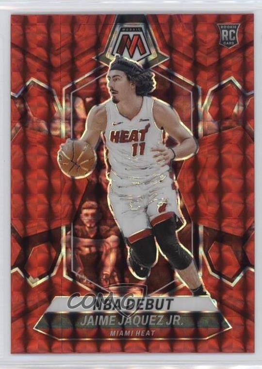 2023-24 Panini Mosaic NBA Debut Red Mosaic Prizm Jaime Jaquez Jr #267 0nr3