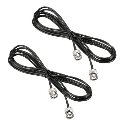 2 Stück BNC-Stecker auf Stecker Koaxial-Überbrückungskabel 50 Ohm 10 ft RG174