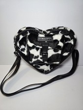 Dr. Martens HEART SHAPED FAUX FUR COW PRINT S...