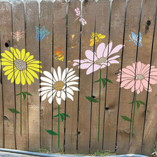 Large Flower Stencils for Painting on Walls, 12x14 Inch Reusable Floral DIY Art