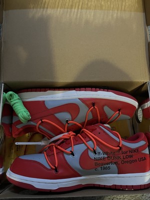 Nike Dunk Low Off-White University Red Size 12 Max SB